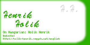henrik holik business card